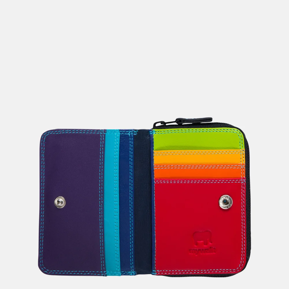 Mywalit Zip around portemonnee small black pace bij Duifhuizen
