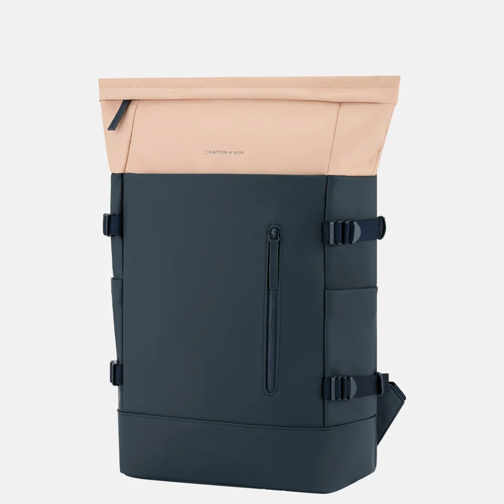 Kapten & Son Helsinki pro rugzak 15 inch navy blush bij Duifhuizen