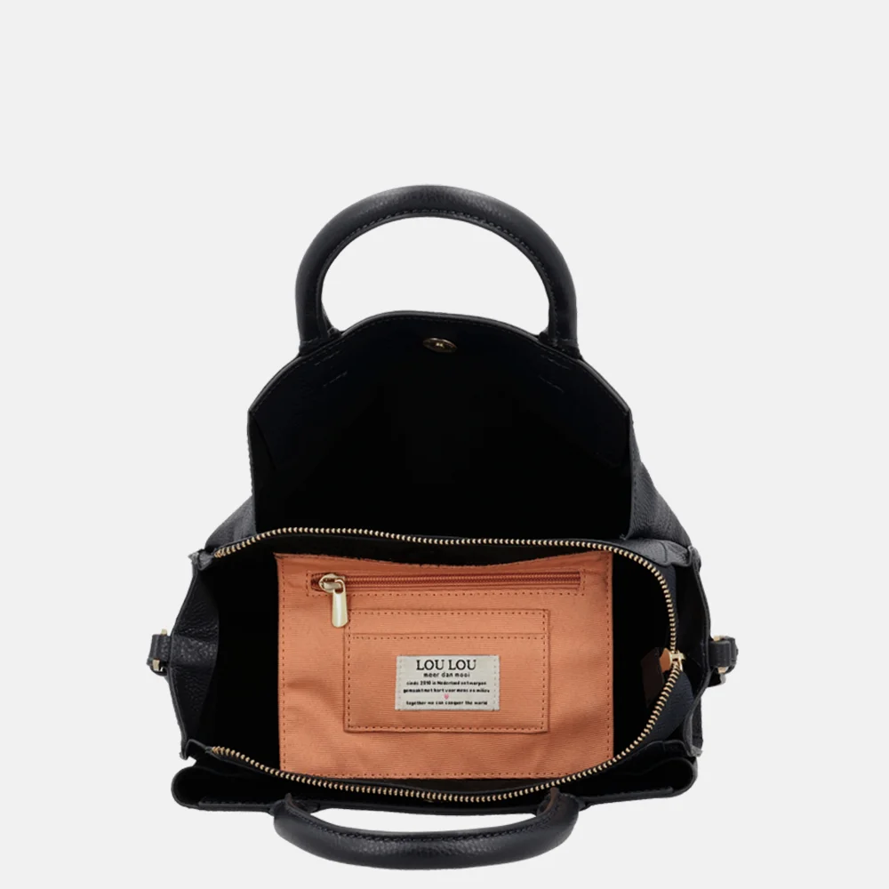 Loulou Essentiels Vera handtas M dark blue bij Duifhuizen
