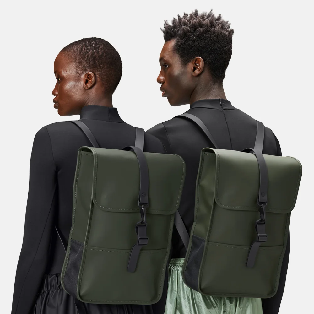 Rains Mini Backpack rugzak 13 inch green bij Duifhuizen