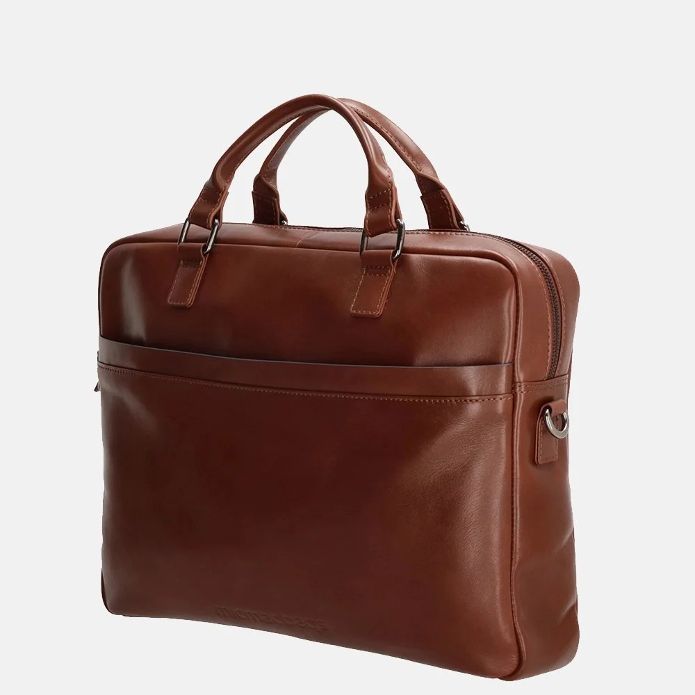 Micmacbags Le Mans laptoptas cognac bij Duifhuizen