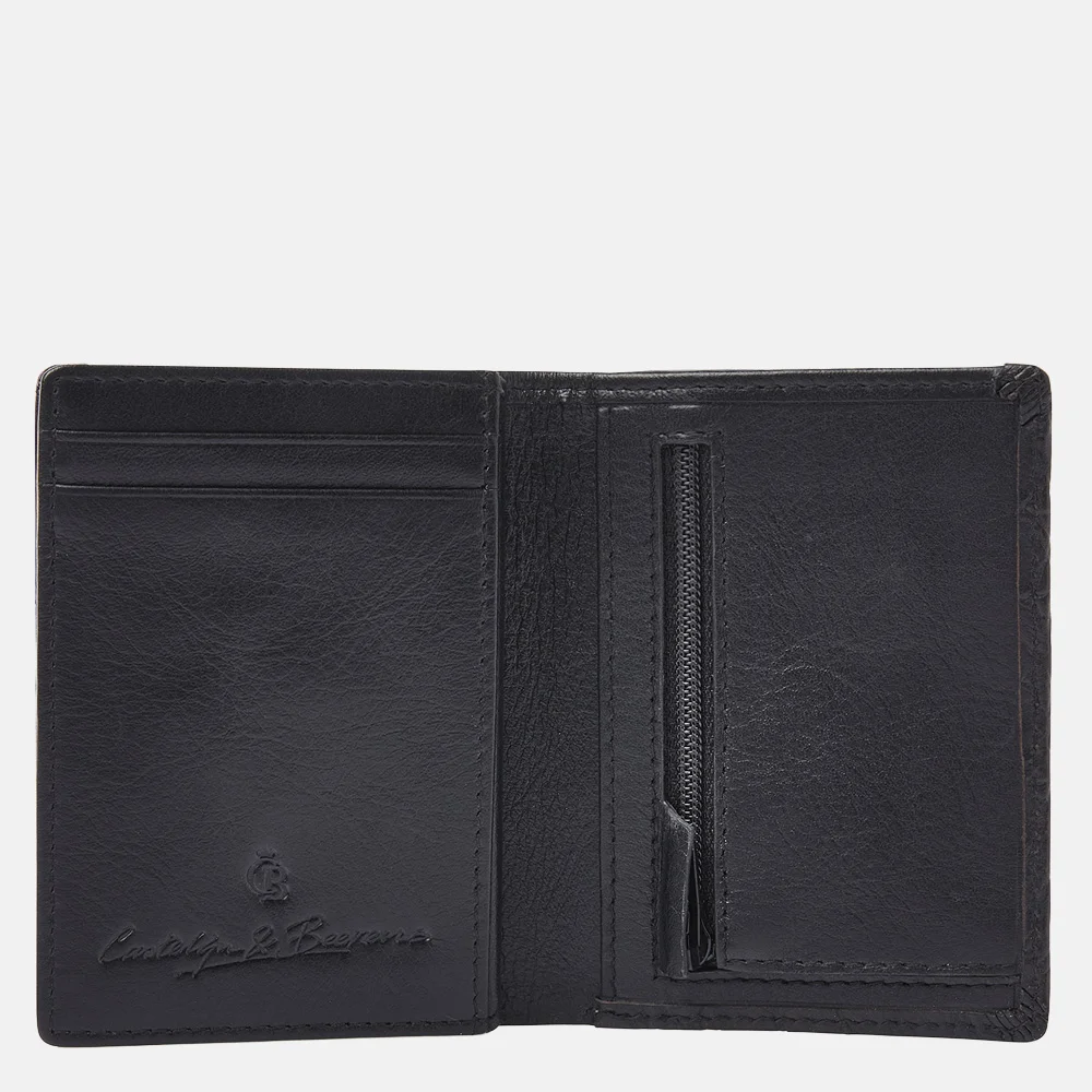 Castelijn en Beerens mini wallet pasjeshouder croco black bij Duifhuizen
