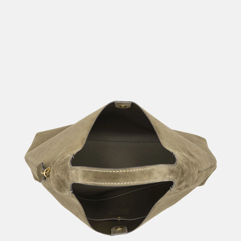 Coach Brooklyn suede buideltas olive bij Duifhuizen