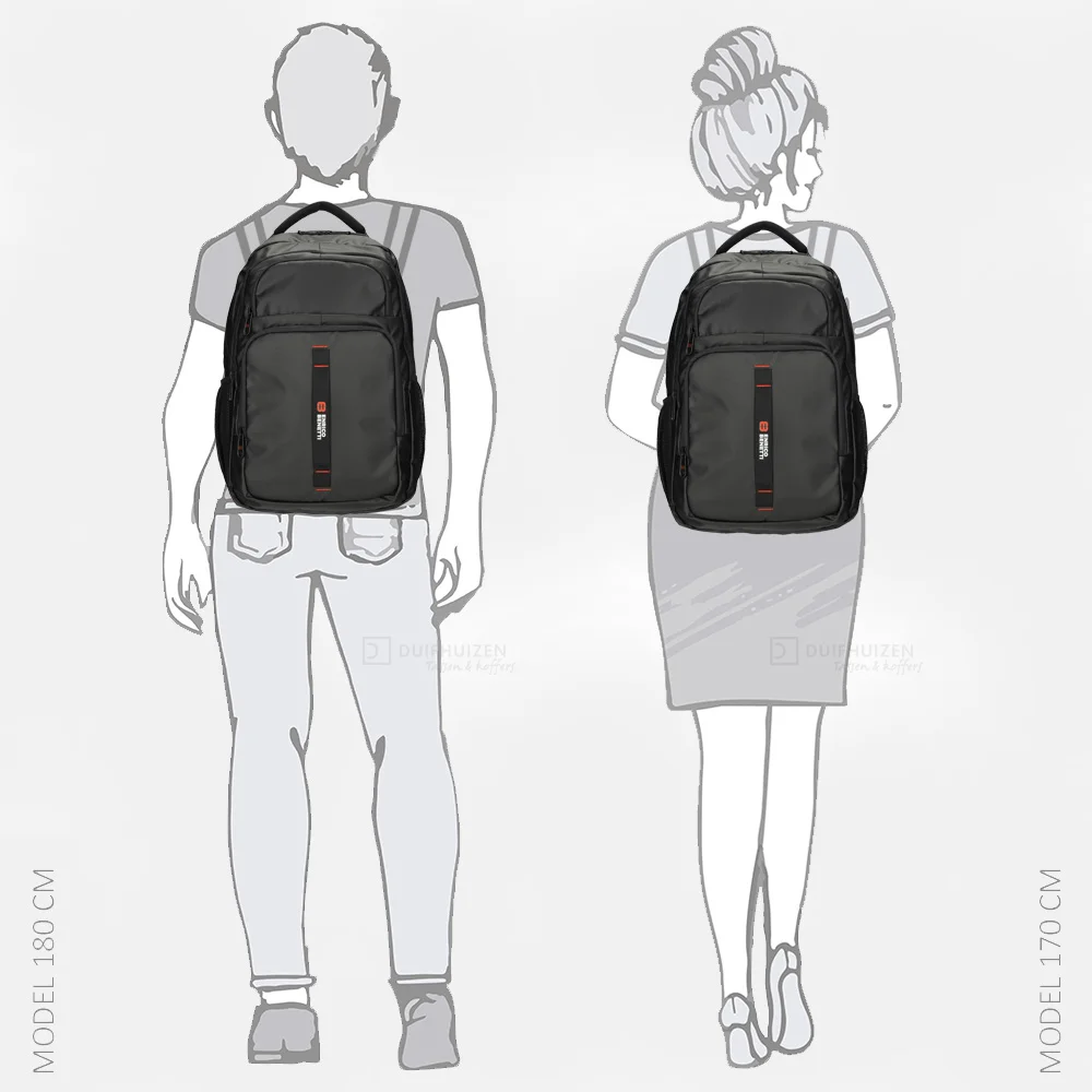 Enrico Benetti Swindon laptoprugzak 15 inch zwart bij Duifhuizen