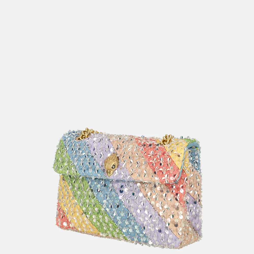 Kurt Geiger Kensington schoudertas rainbow lovertjes M multi/other bij Duifhuizen