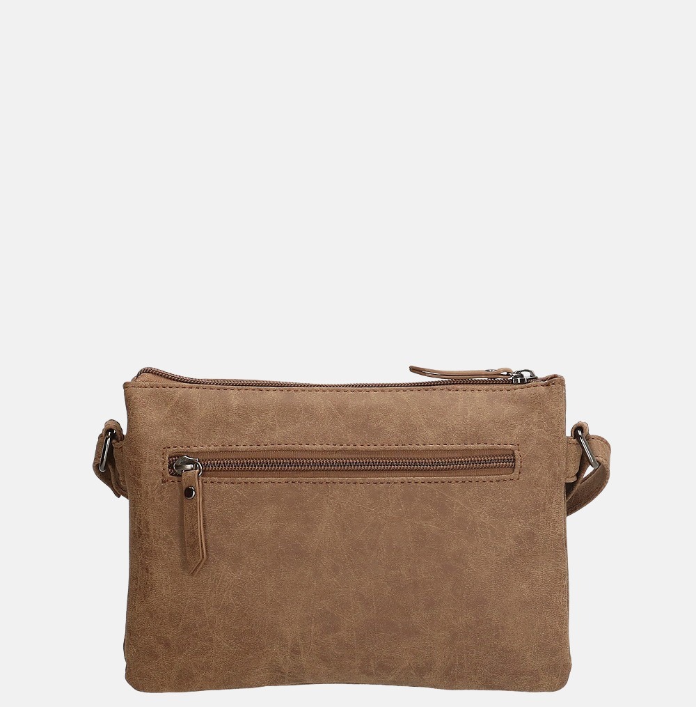 Enrico Benetti Nouméa crossbody tas camel bij Duifhuizen