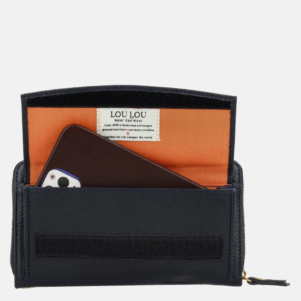 Loulou Essentiels SLB portemonnee dark blue bij Duifhuizen