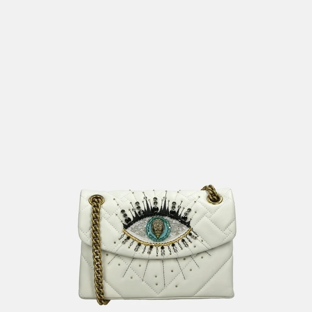 Kurt Geiger Leather Mini Kensington Eye schoudertas bone bij Duifhuizen
