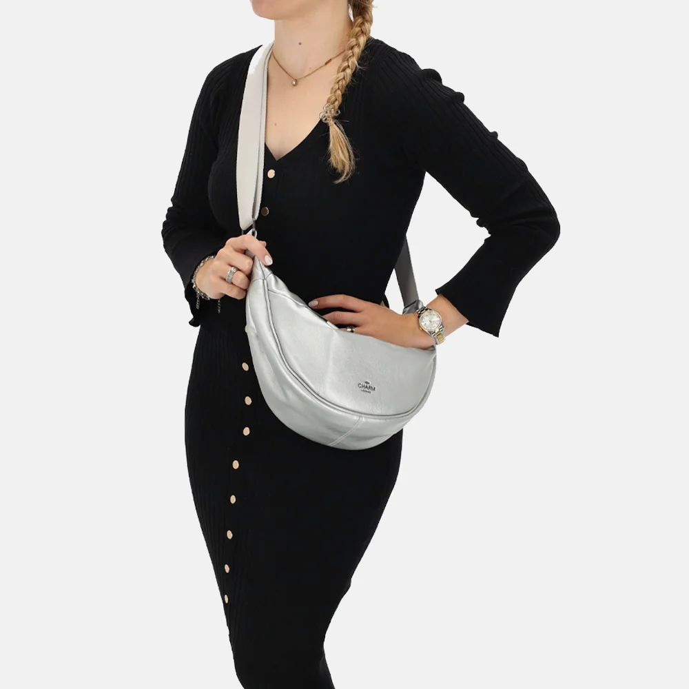 Charm London Lupin crossbody tas zilver bij Duifhuizen