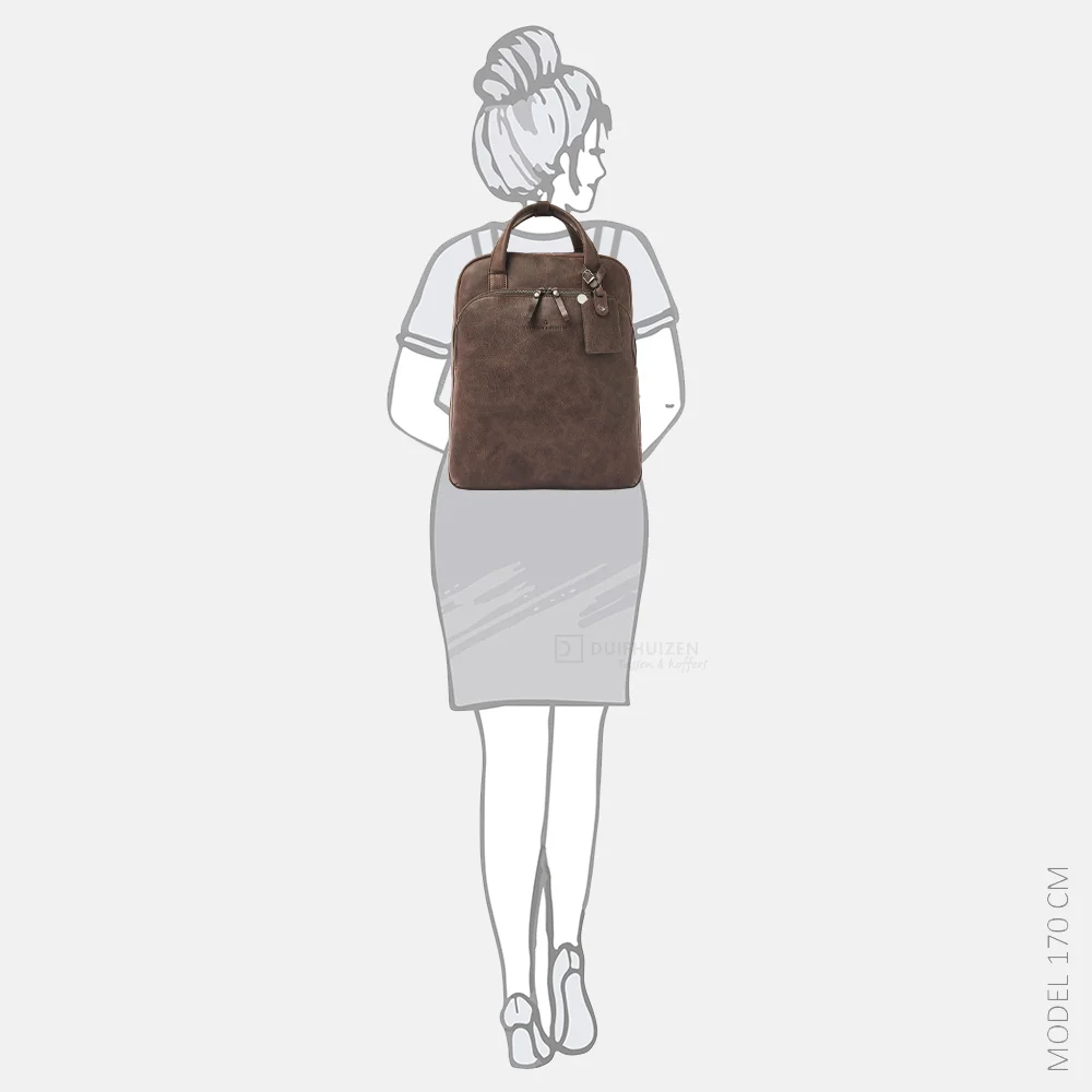 Castelijn en Beerens laptoprugzak 15 inch mocca bij Duifhuizen