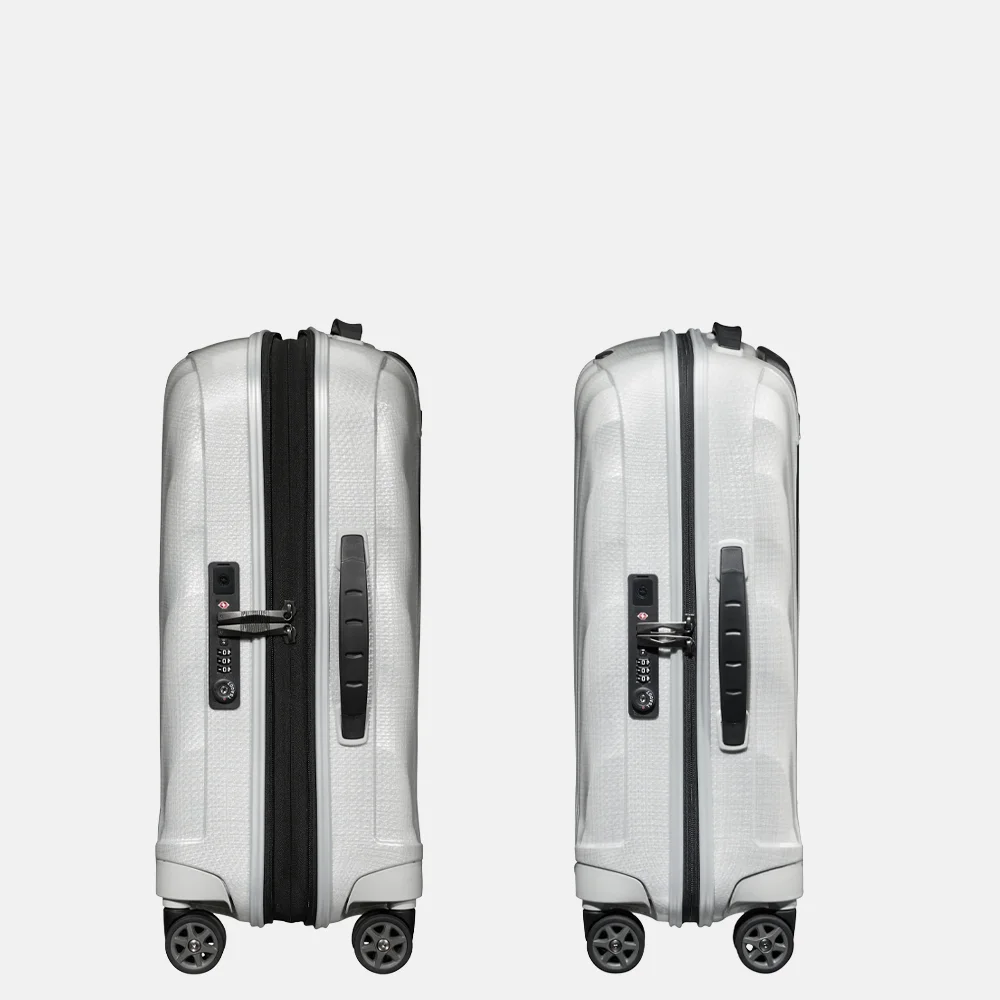 Samsonite C-Lite handbagage koffer 55 cm uitbreidbaar off white bij Duifhuizen