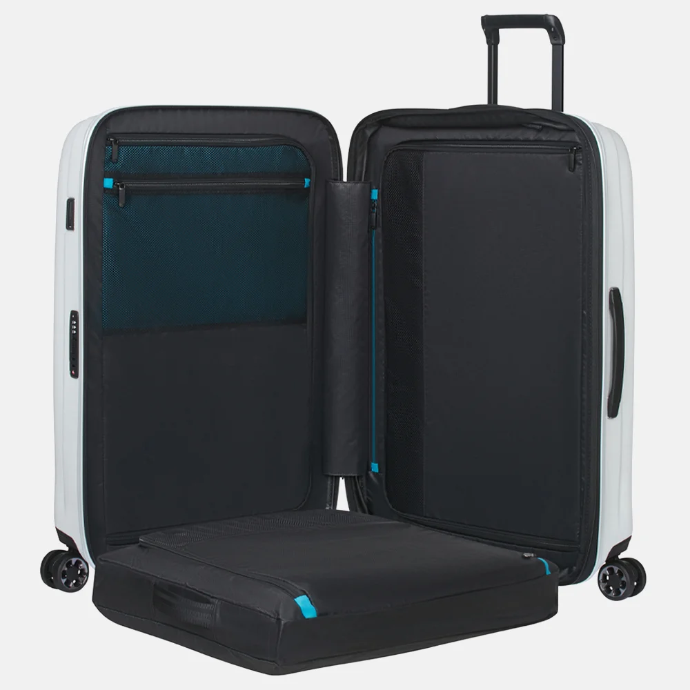 Samsonite Nexis Spinner Expandable reiskoffer 76 cm cotton white bij Duifhuizen