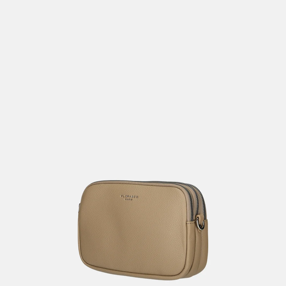 Flora & Co crossbody tas beige bij Duifhuizen