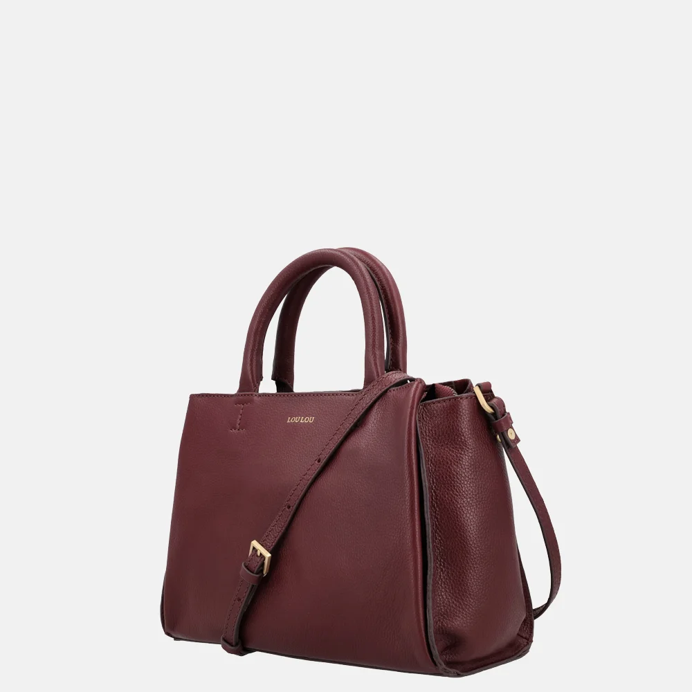 Loulou Essentiels Vera handtas M ruby bij Duifhuizen