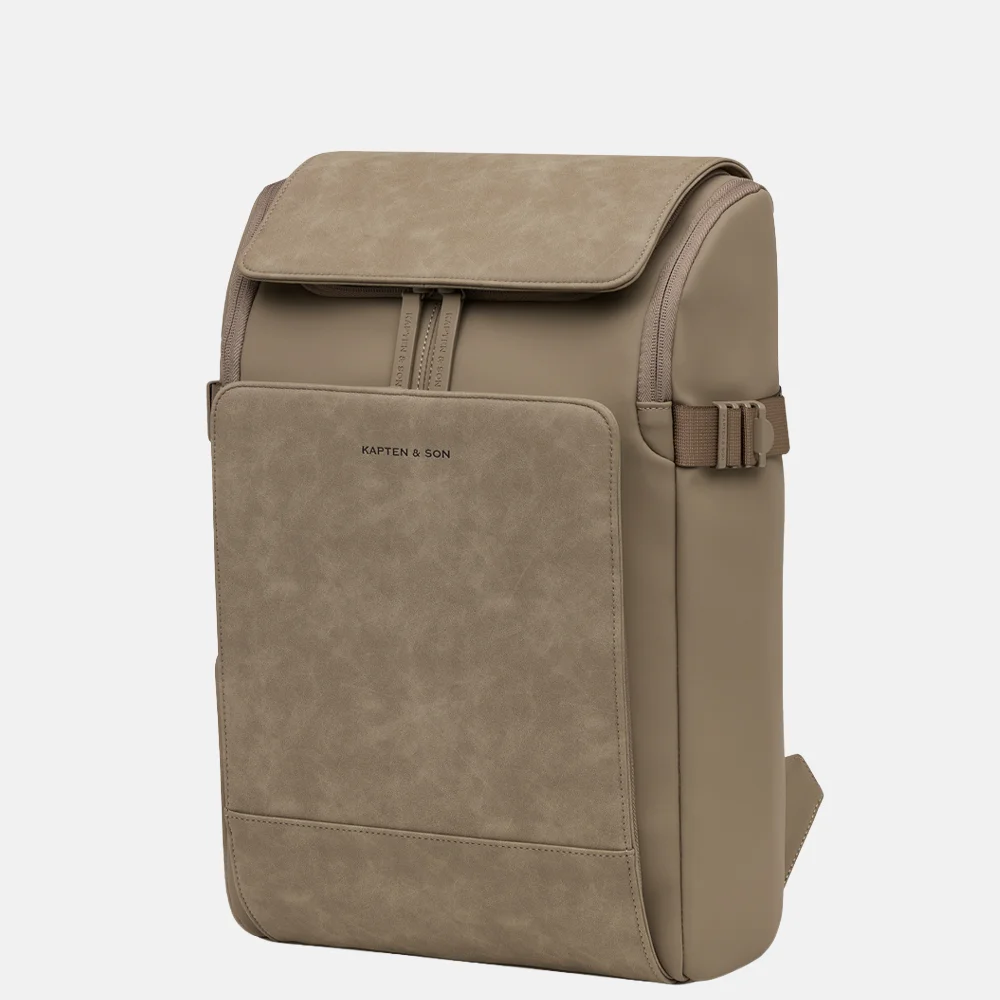 Kapten & Son Bali laptoprugzak M 15 inch walnut bij Duifhuizen