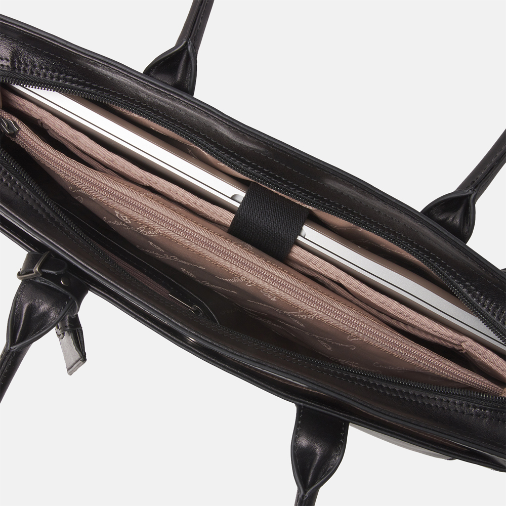 Castelijn & Beerens Gaucho Ellen laptoptas 15.6 inch zwart  bij Duifhuizen