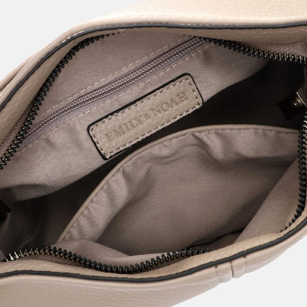 Emily & Noah Halla schoudertas M taupe bij Duifhuizen