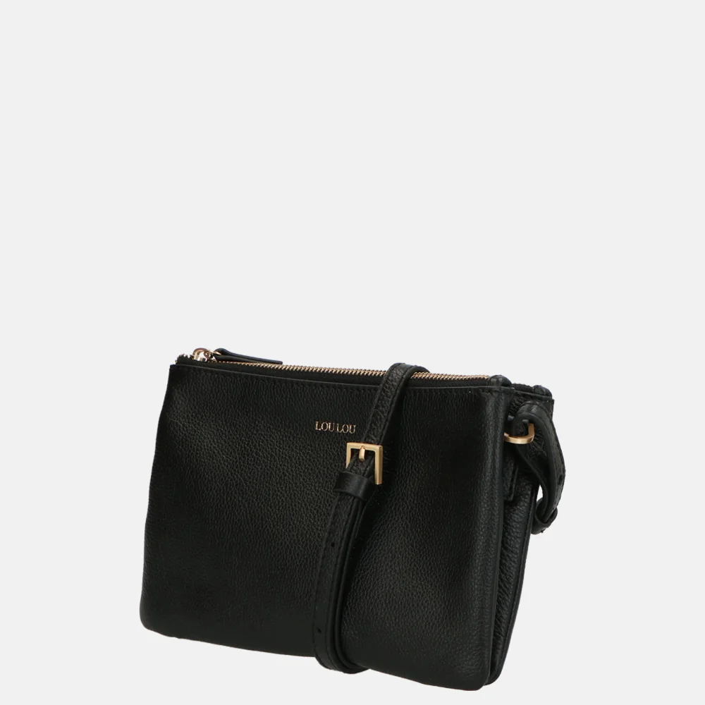 Loulou Essentiels Camille crossbody tas black bij Duifhuizen