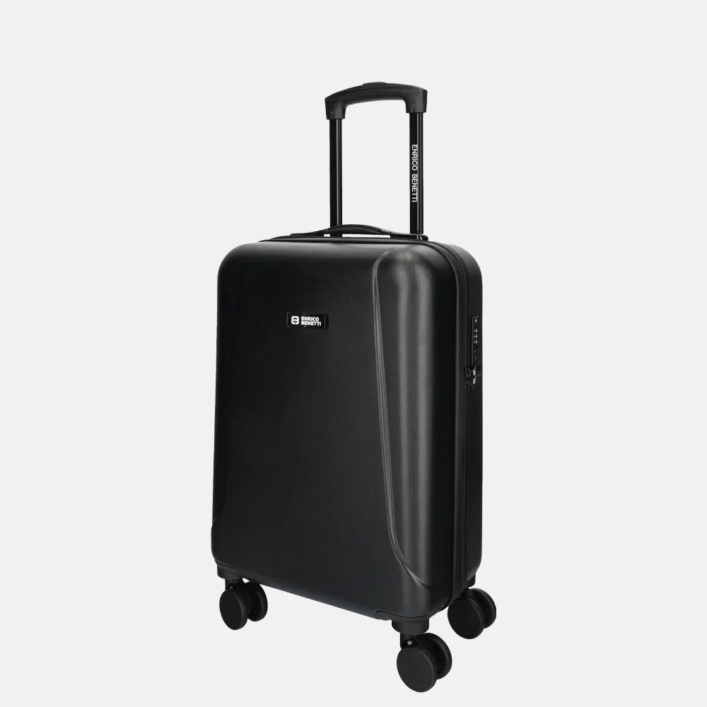 Enrico Benetti Edmonton handbagage koffer 55 cm zwart bij Duifhuizen