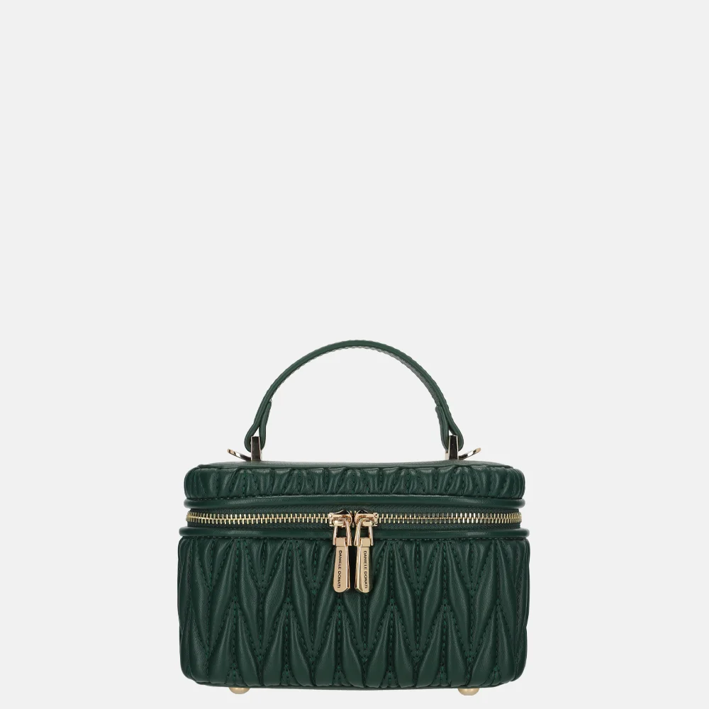 Daniele Donati Tonnetje smocked handtas dark green bij Duifhuizen