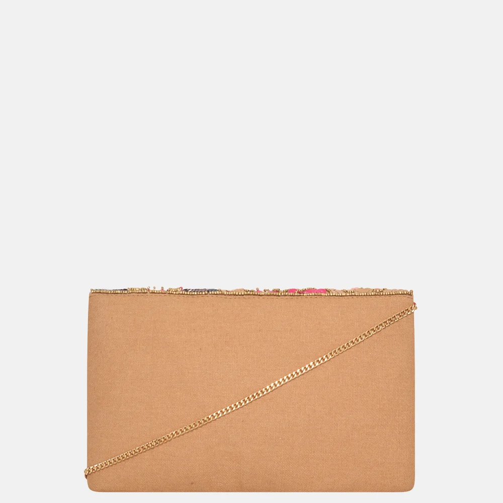 Bulaggi Flower clutch kralen biscuit bij Duifhuizen