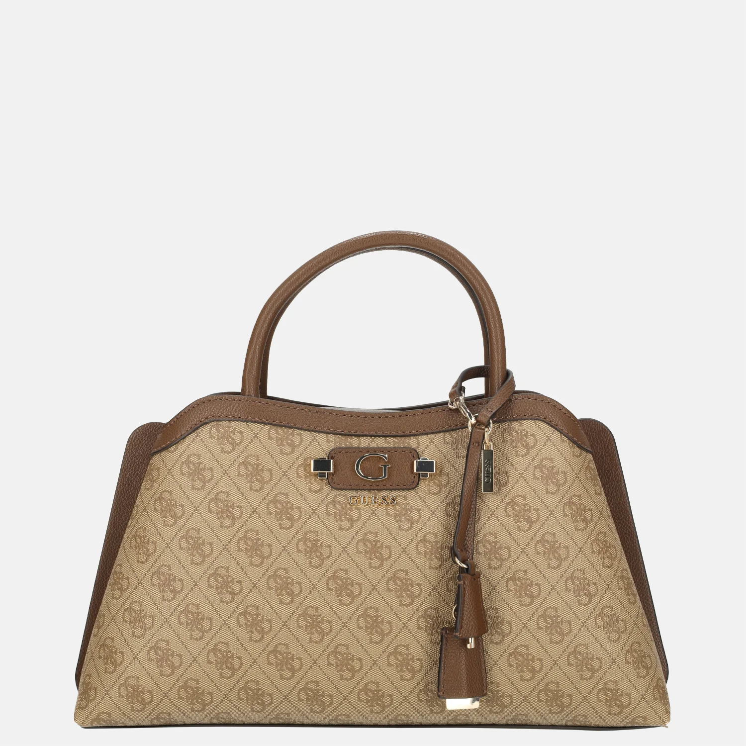Guess Lindsey girlfriend handtas latte logo bij Duifhuizen
