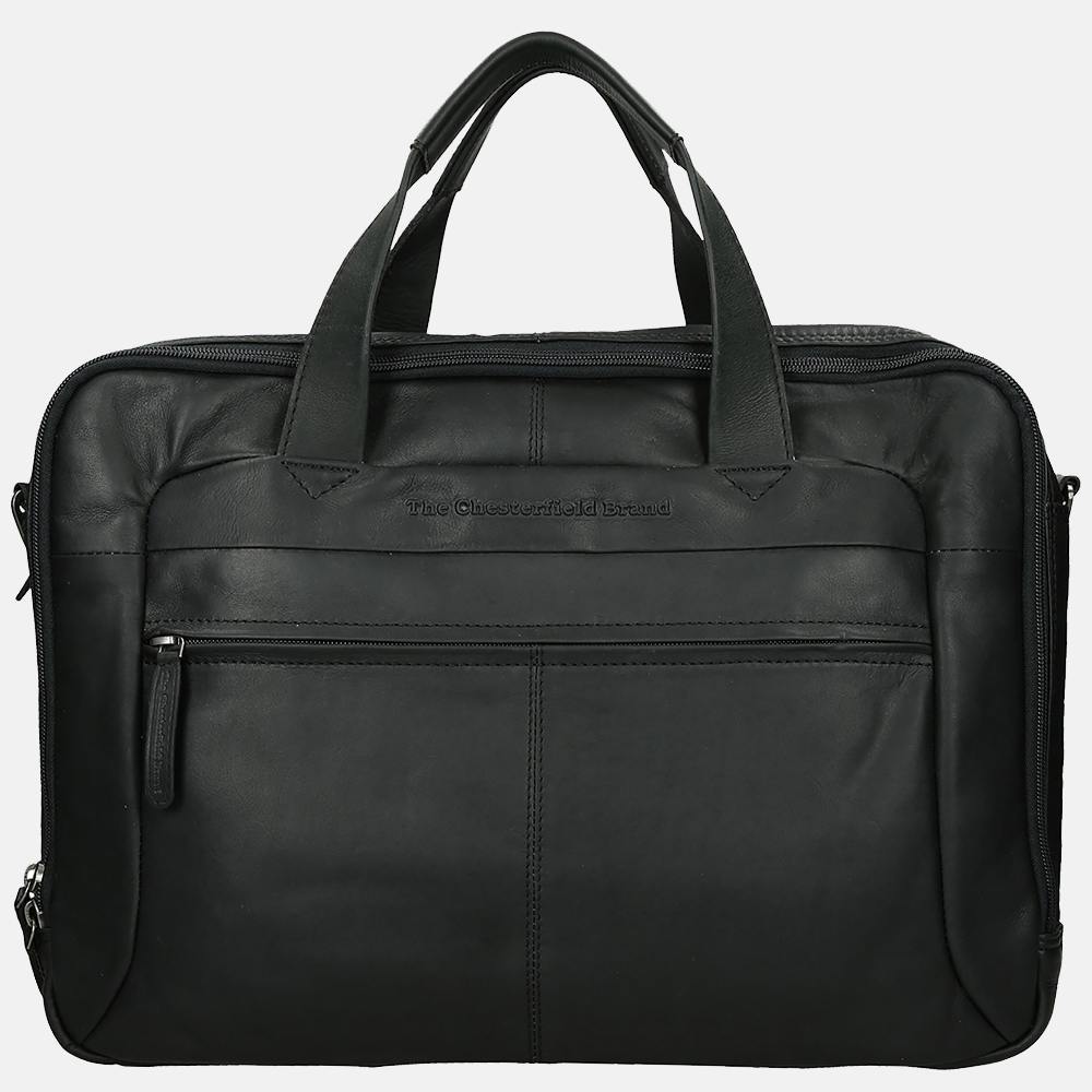 Chesterfield Ryan laptoptas 17 inch black bij Duifhuizen