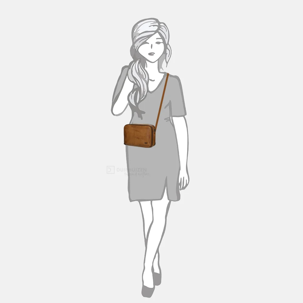Bear Design crossbody tas cognac bij Duifhuizen