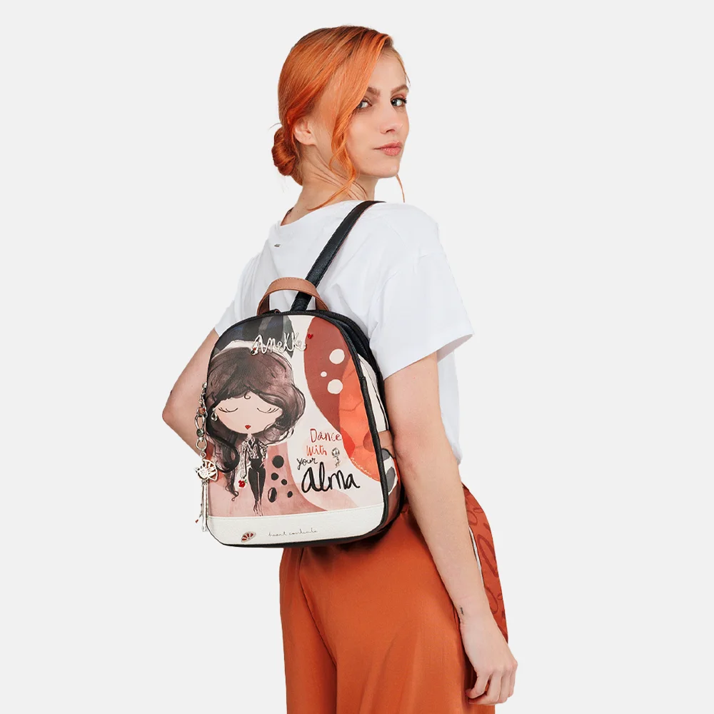 Anekke Alma rugzak L zwart/beige bij Duifhuizen