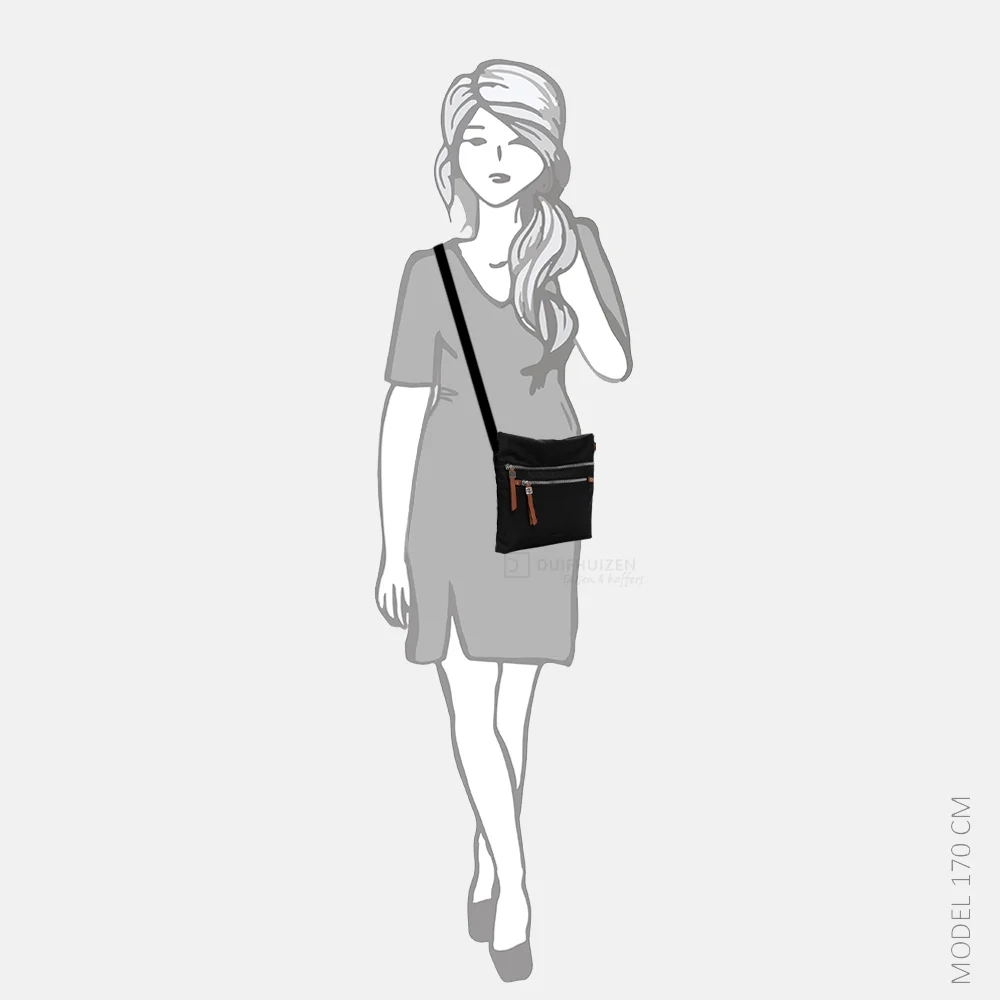 Emily & Noah Esther crossbody tas black bij Duifhuizen