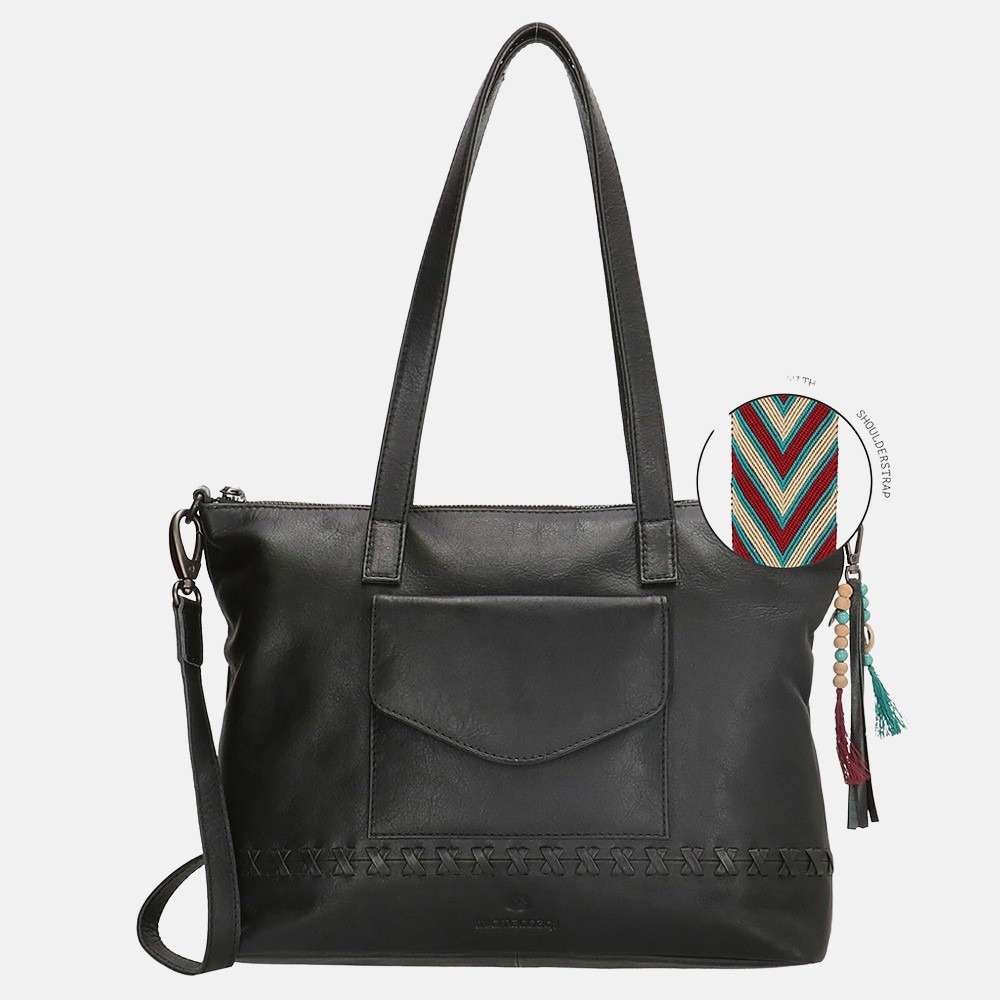 Micmacbags Friendship shopper black bij Duifhuizen