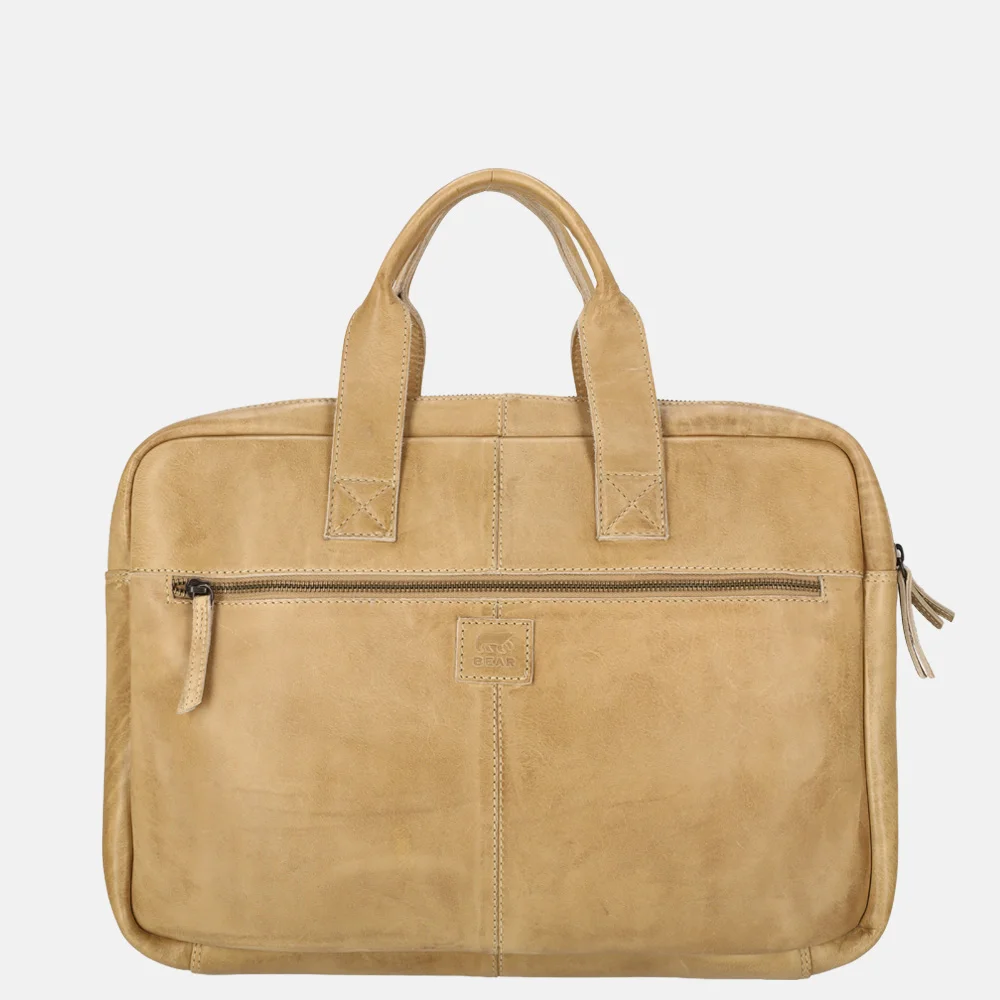 Bear Design laptoptas beige bij Duifhuizen
