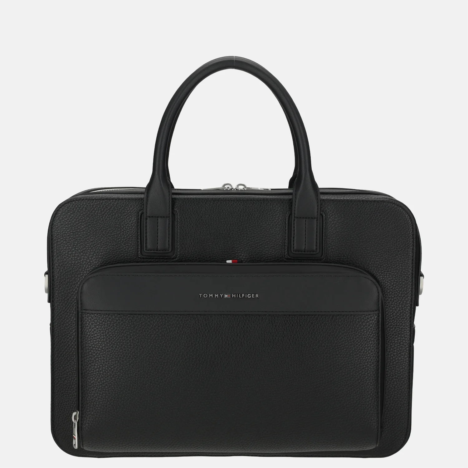 Tommy Hilfiger central slim computer bag laptoptas black bij Duifhuizen