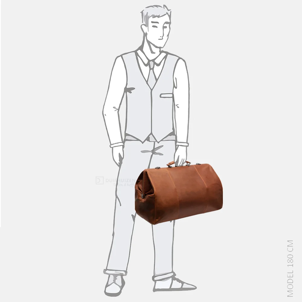 Chesterfield Corfu weekendtas L cognac bij Duifhuizen