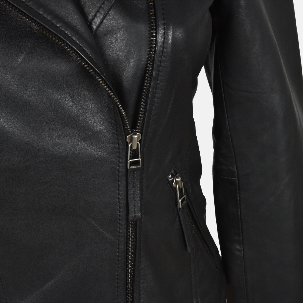 Dekkers Ledermode Lucky dames jack zwart bij Duifhuizen