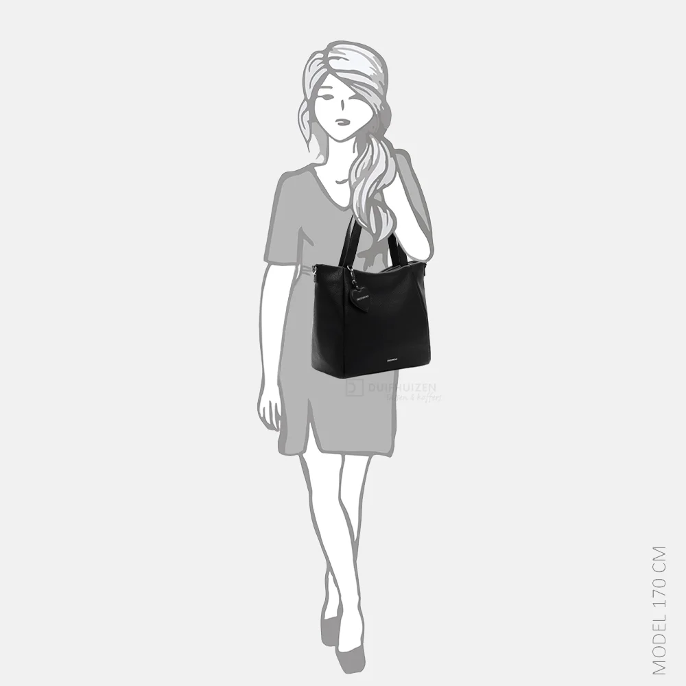 Emily & Noah Enie shopper black bij Duifhuizen