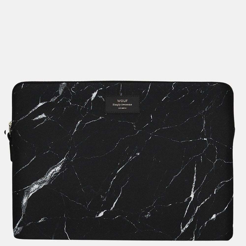 Wouf Laptophoes 15 inch black marble