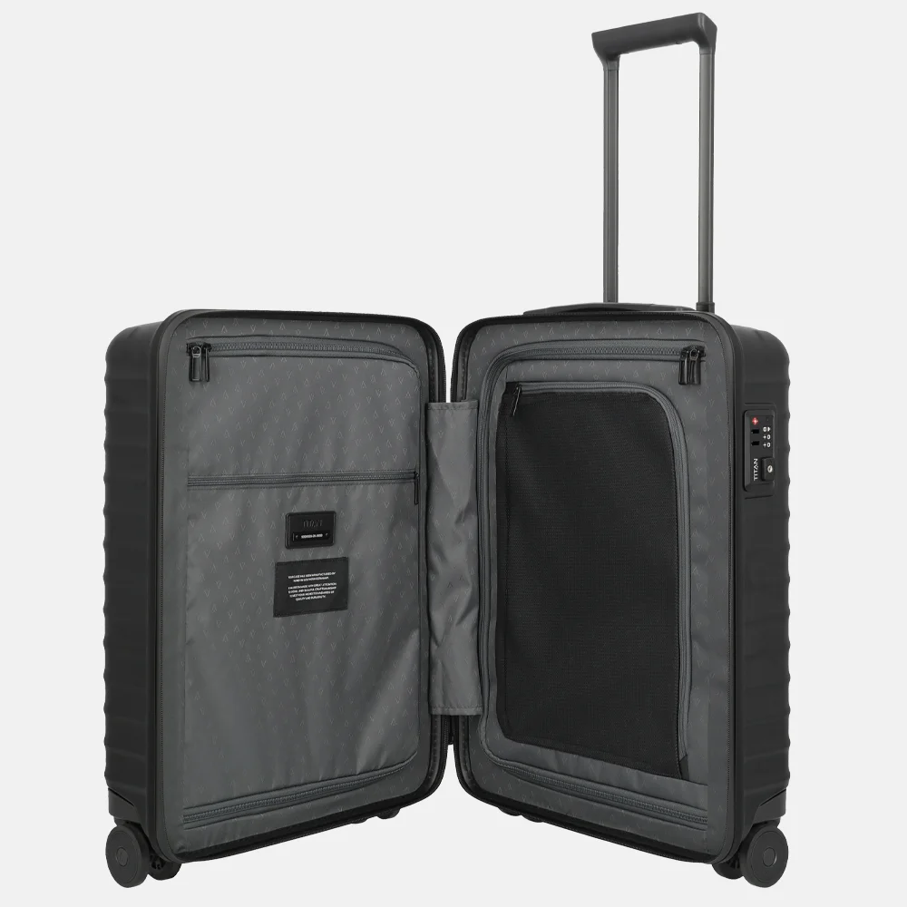 Titan Upgrade handbagage koffer 55 cm nightshade black bij Duifhuizen