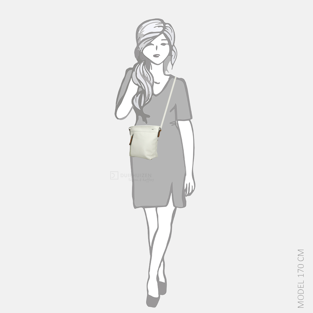 Berba Chamonix crossbody tas pebble bij Duifhuizen