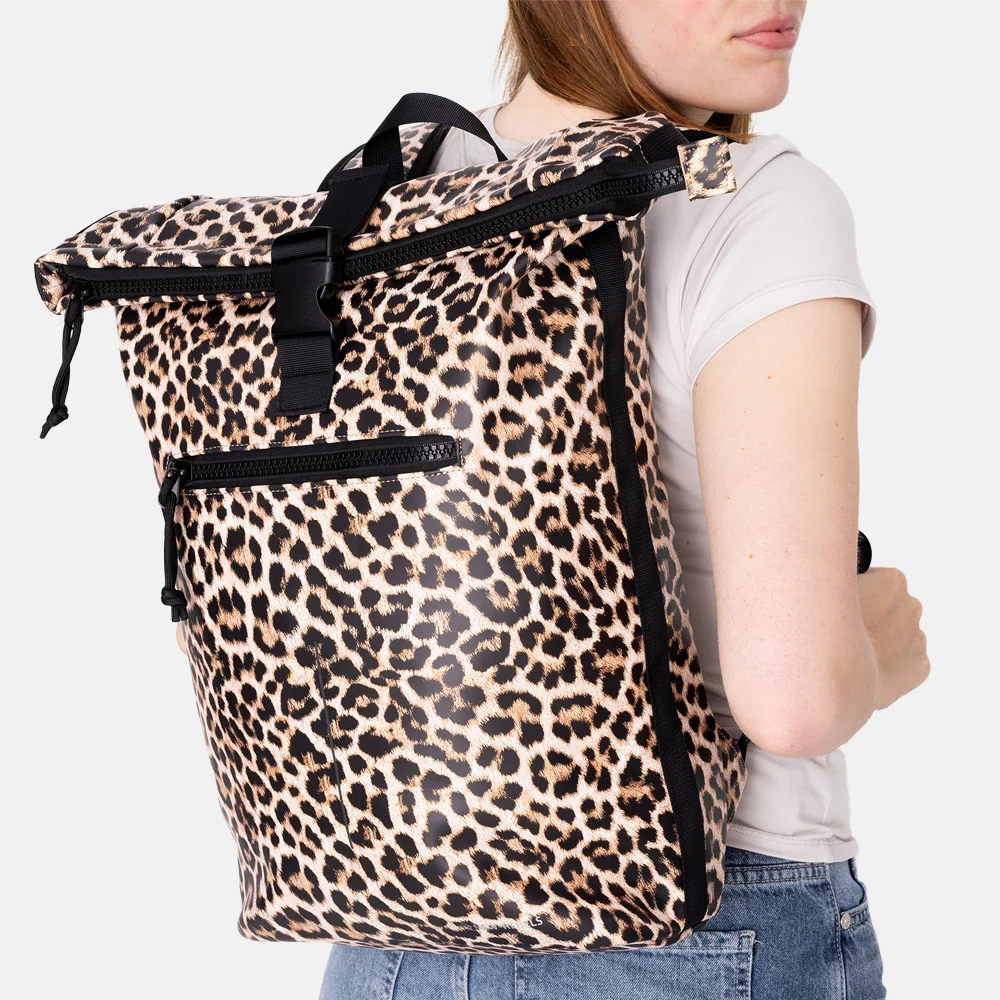 New Rebels Mart laptoprugzak 15 inch leopard bij Duifhuizen