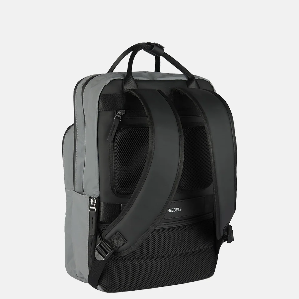 New Rebels Milwaukee rugzak 15.6 inch zilver reflectie bij Duifhuizen