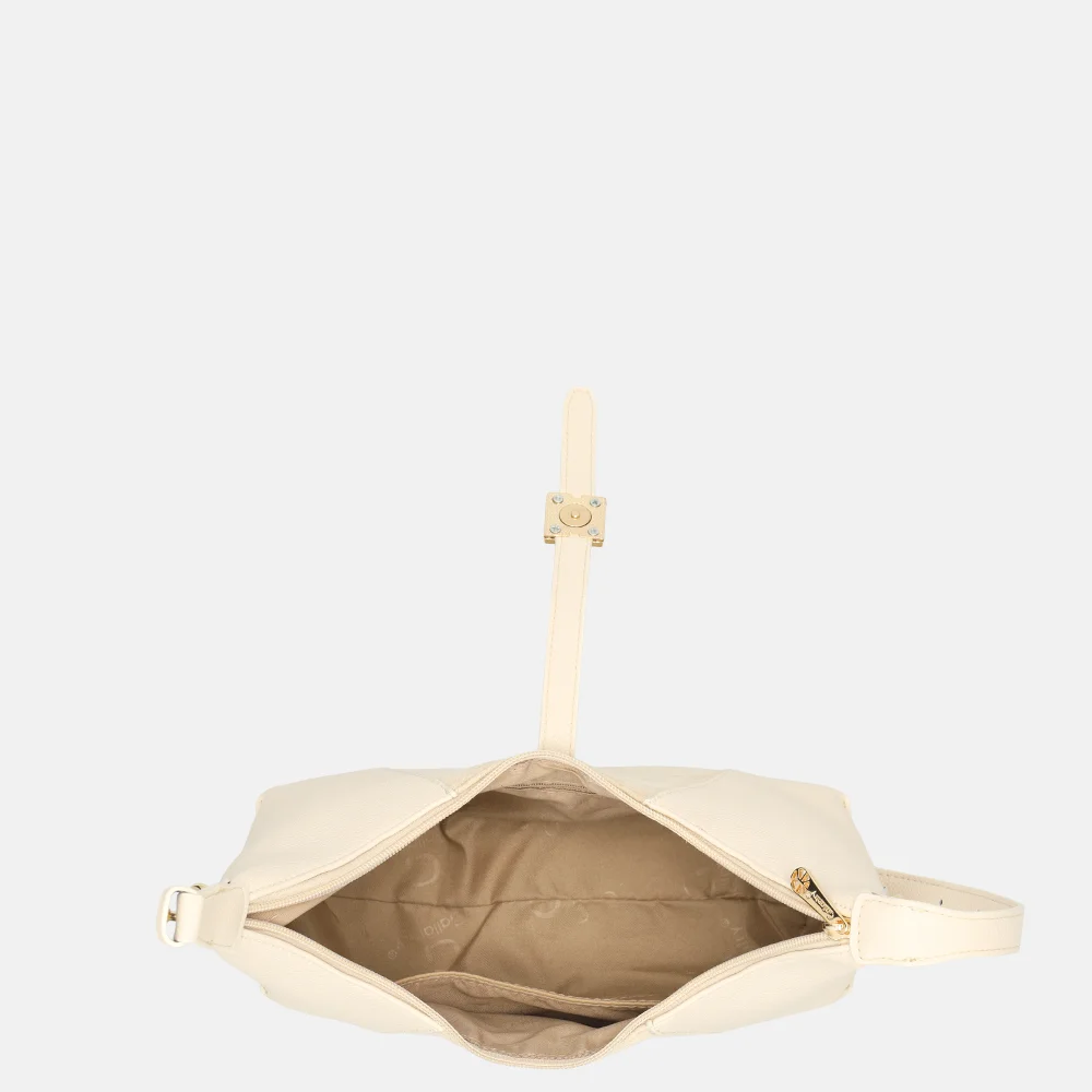 Firenze schoudertas suedine M beige bij Duifhuizen