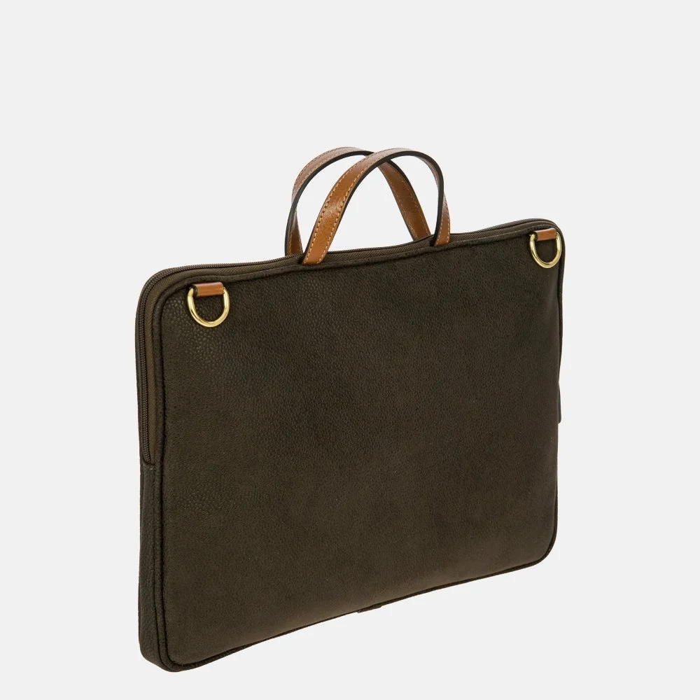 Bric's Life PC Holder laptophoes 15 inch olive bij Duifhuizen