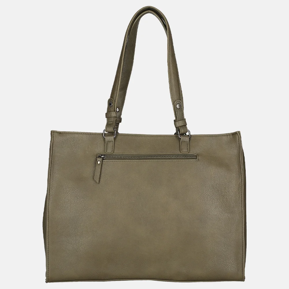 Enrico Benetti Lily shopper 15 inch olijf bij Duifhuizen