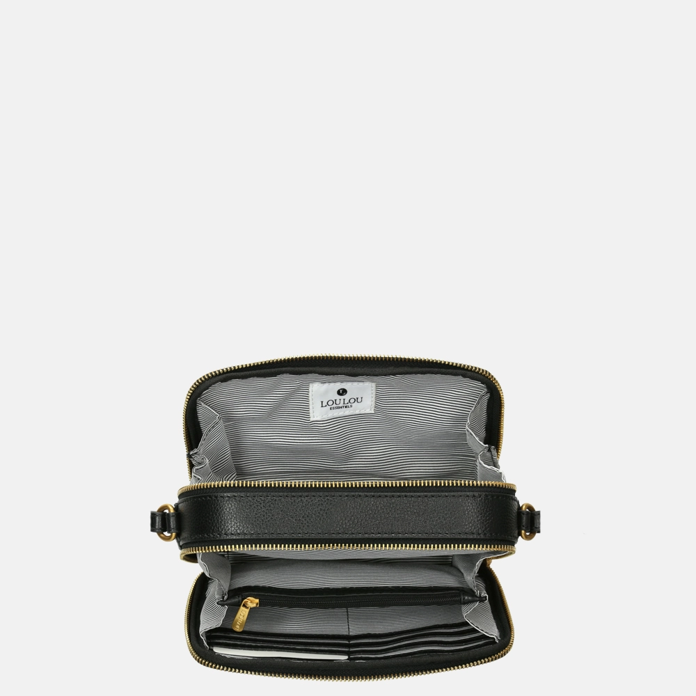 Loulou Essentiels Ally crossbody tas black bij Duifhuizen