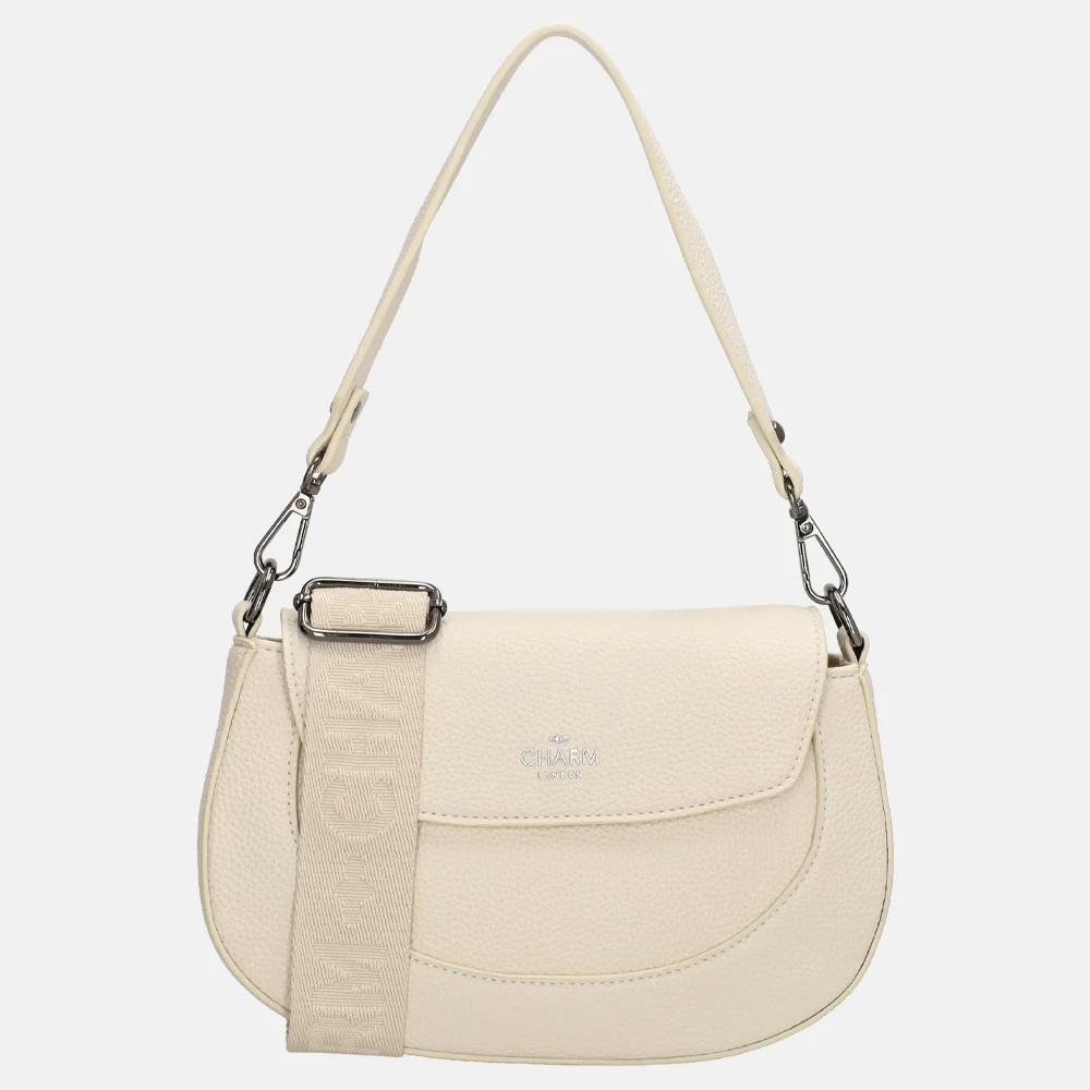 Charm London Montmartre crossbody tas creme bij Duifhuizen