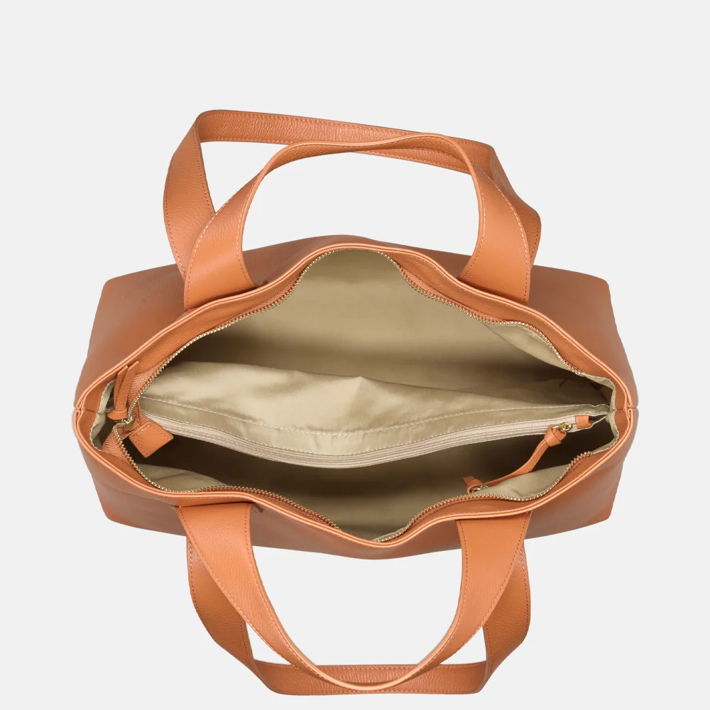 Crinkles shopper L orange bij Duifhuizen