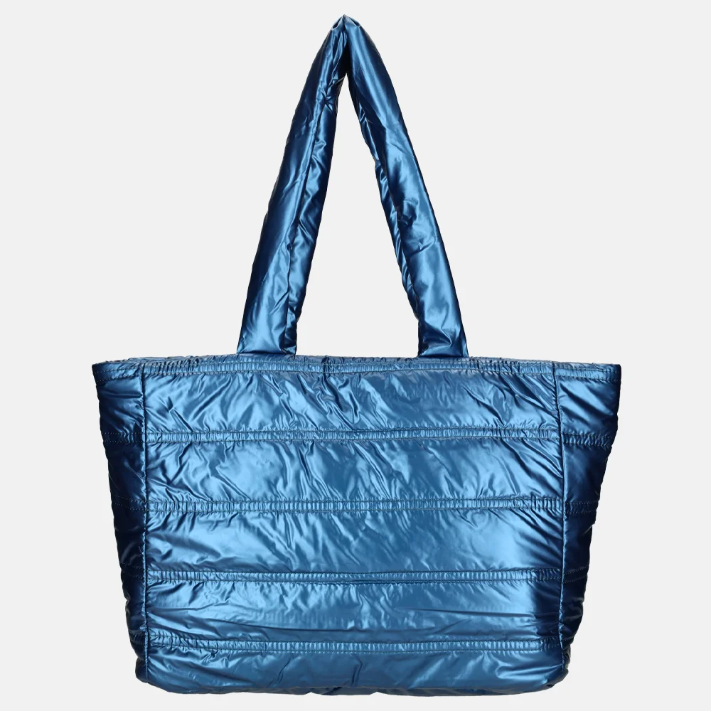 New Rebels Puffy shopper metallic new blue bij Duifhuizen