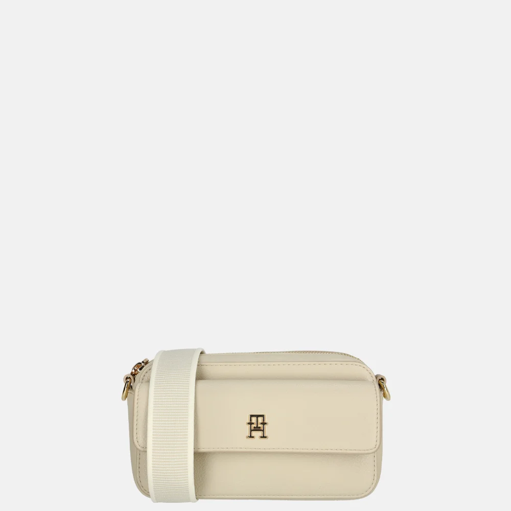Tommy Hilfiger Distinct crossbody tas classic beige bij Duifhuizen