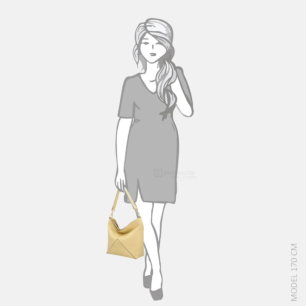 Loulou Essentiels Sabine buideltas sorbet yellow bij Duifhuizen